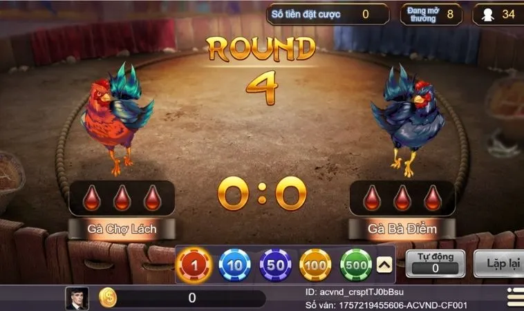 Giao diện chơi Đá Gà 3D tại FB88