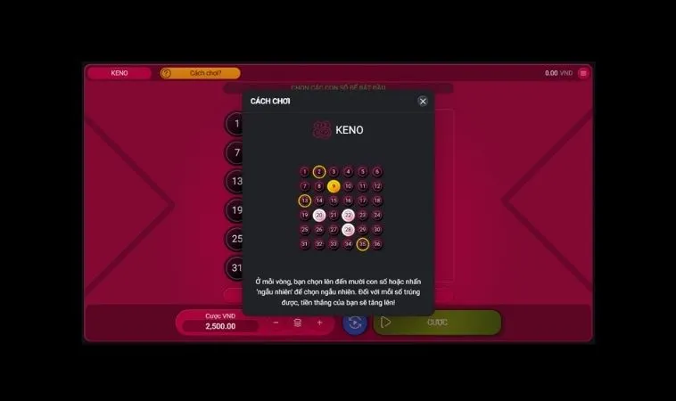 Keno tại FB88